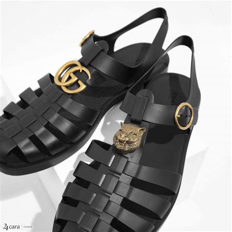 gucci rubber buckle strap sandal replica|gucci slides are they real.